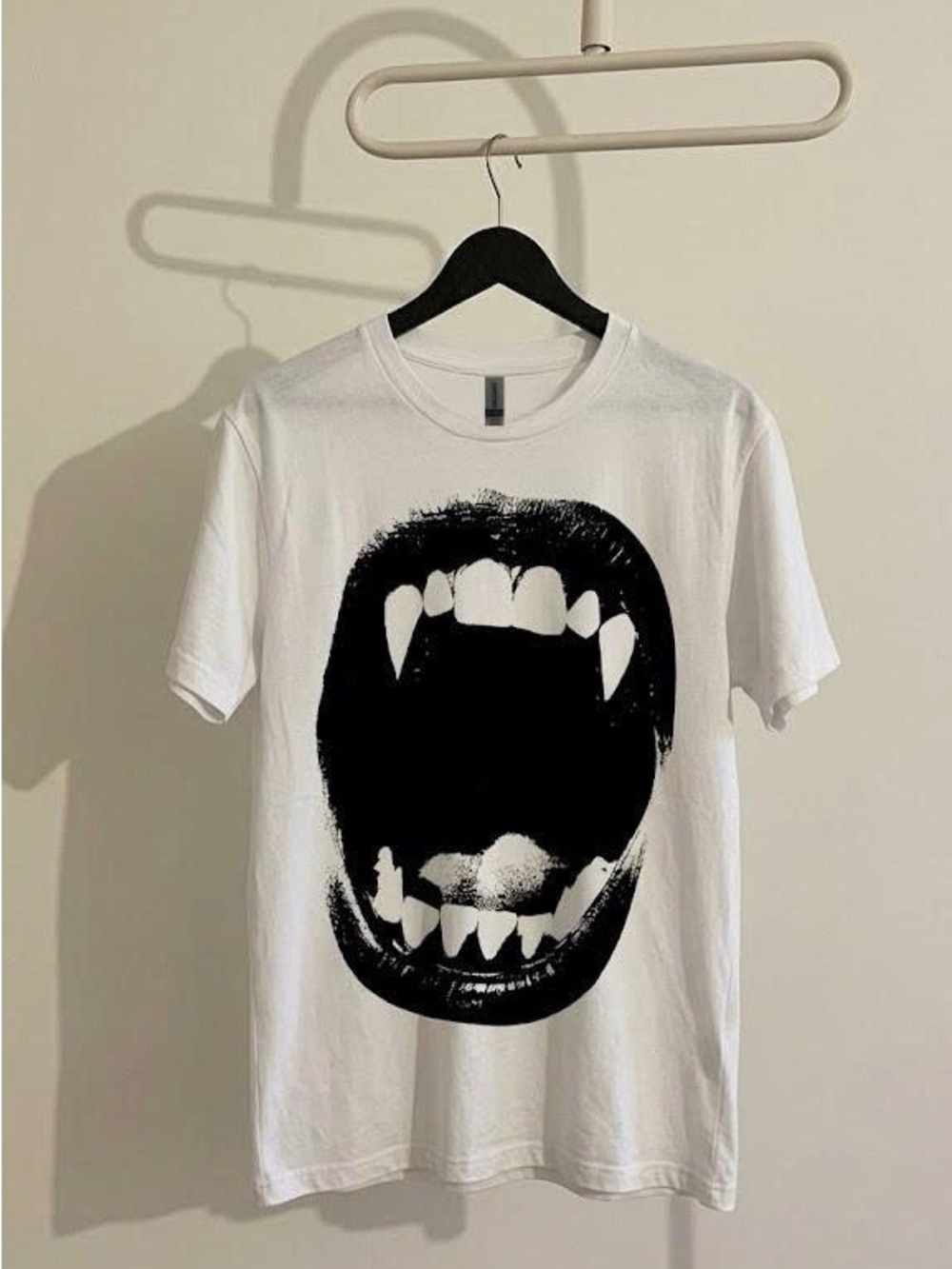Vampire Teeth Graphic T-shirt | Goth Grunge Harajuku White Tee